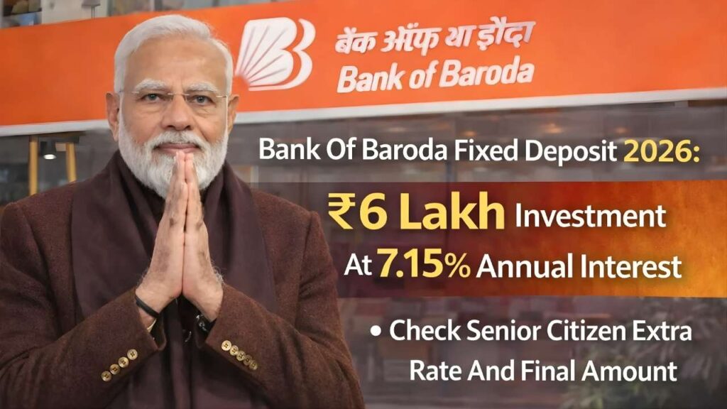 Bank of Baroda FD 2026: Earn Up to 7.15% Interest on ₹6 Lakh Investment