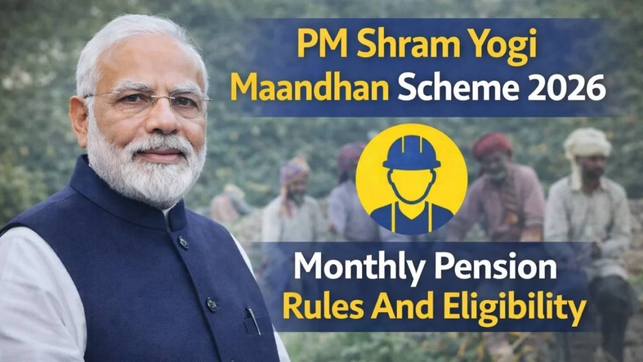 PM Shram Yogi Maandhan Scheme 2026: Updated Rules and Monthly Pension Benefits