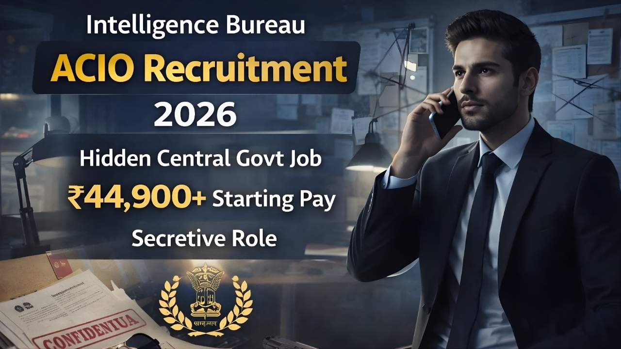 Intelligence Bureau ACIO Recruitment 2026: ₹44,900 Starting Salary and Secret Role